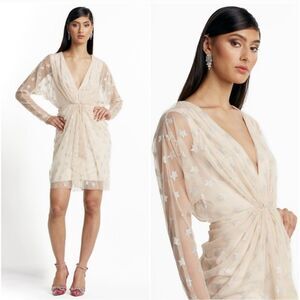 Sho Sophie Metallic Star Mini Dress Size Large NWT